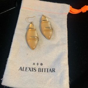 Alexis Bittar Gold Rhinestone Drop Earrings